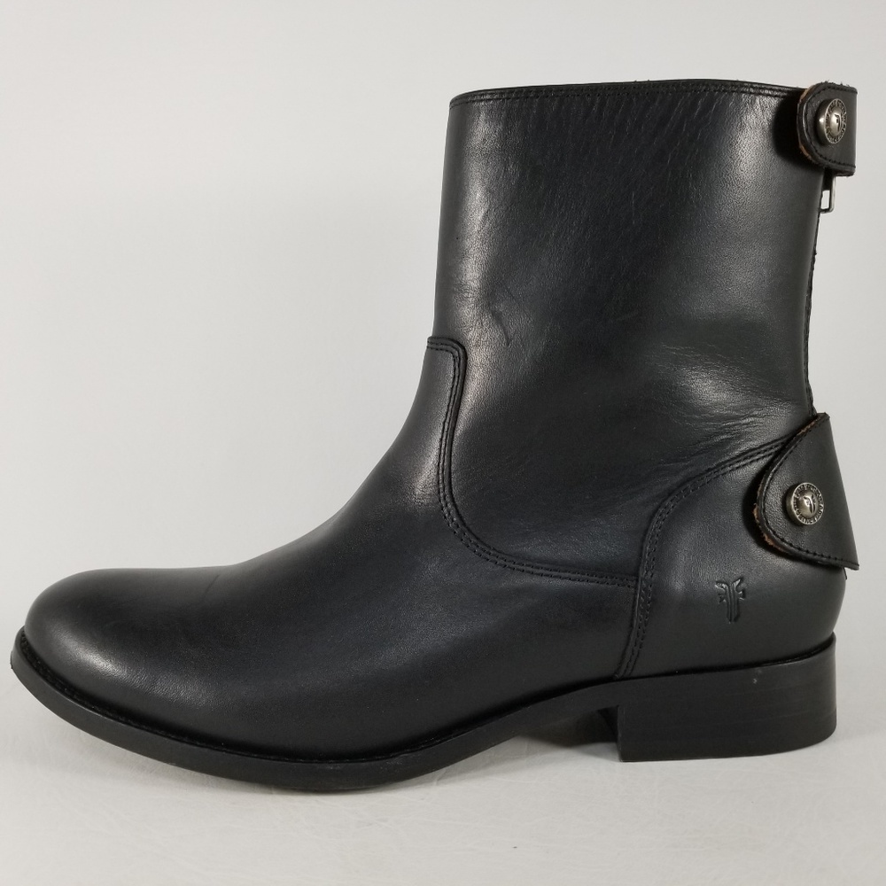 Frye Melissa Button Women's Back Zip Leather Boots